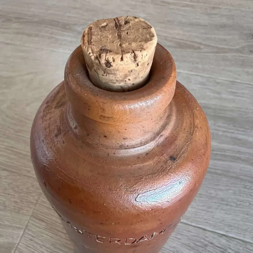 Vintage Erven Lucas Bols Amsterdam 1 Liter Stoneware Bottle Crock Heavyweight